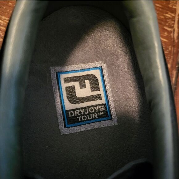 Footjoy Dryjoys Tour Saddle Spiked Mens Golf Shoes, Size 8W - Picture 12 of 13